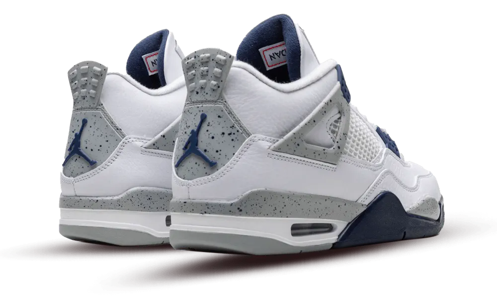 Air Jordan 4 Retro white midnight navy