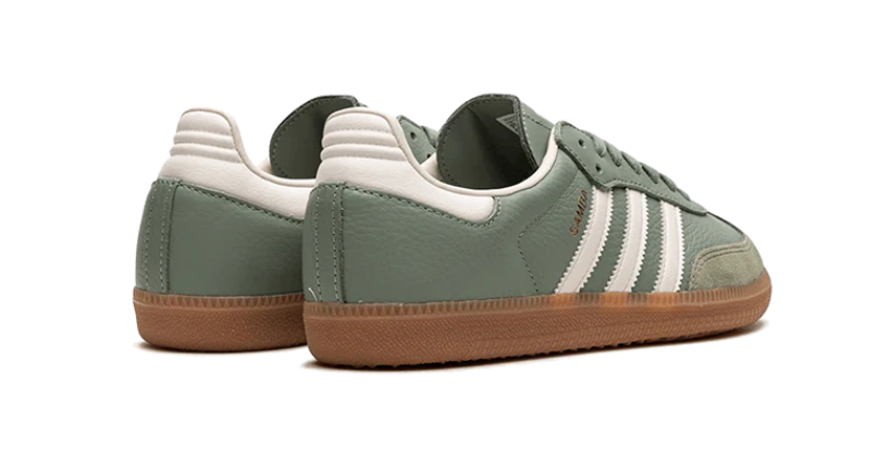 Adidas Samba OG silver green womens