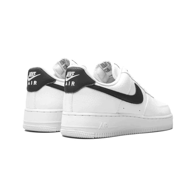 Nike Air Force 1 07 white black pebbled leather